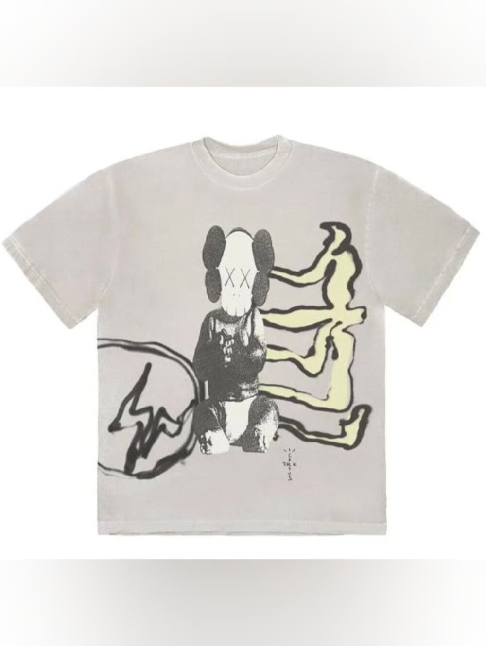 Travis Scott-Cactus Jack x KAWS For Fragment Tee 'Vintage Wash'
